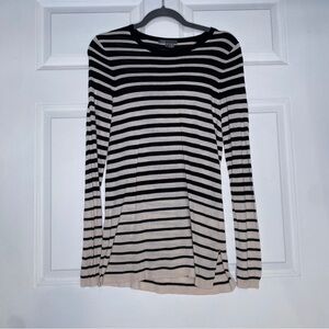 Vince Long Sleeve Silk Cashmere Blend Striped Lightweight Sweater Size Small